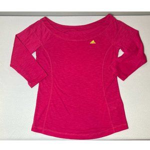 Adidas Pink 3/4 Sleeve Top